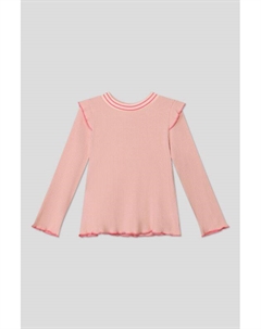 Трикотажный лонгслив с оборками на плечах Choupette