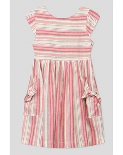 Платье из смеси льна и хлопка в полоску Mayoral