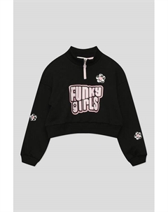 Укороченная толстовка с принтом Choupette