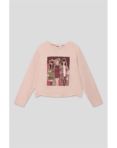 Хлопковый лонгслив с принтом Mayoral