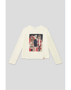 Хлопковый лонгслив с принтом Mayoral