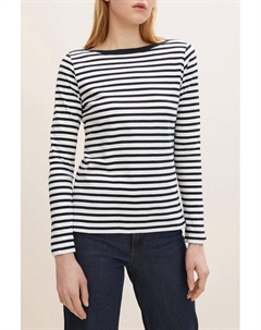 Хлопковый лонгслив в полоску Tom tailor