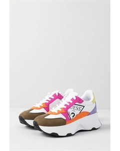 Кроссовки комбинированные с логотипом бренда Guess