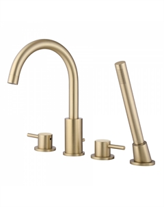 Смеситель ABBER Wasser Kreis AF8113G на борт ванны, золото матовое Abber