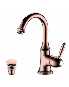 Смеситель Lemark Spark LM6707RG для умывальника с поворотным изливом, розовое золото