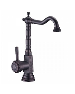 Смеситель Lemark Jasmine LM6605ORB для кухни с высоким поворотным изливом, черная бронза
