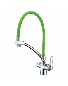 Смеситель Lemark Comfort LM3070C-Green для кухни с подключением к фильтру питьевой водой, хром зел