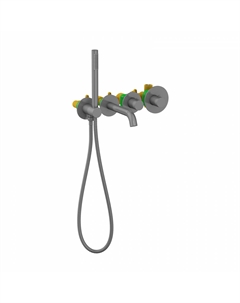 Смеситель встроенный для ванны с душем с термостатотом Timo Saona 2324/18YSM черное золото