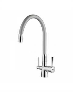 Смеситель Lemark Expert LM3075C-Silver для кухни, с гиб. изл., с под. к фильтру п/в, хром/сереб.