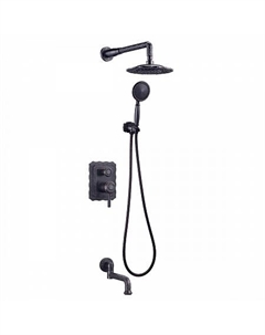 Смеситель Lemark Jasmine LM6622ORB для ванны и душа встраиваемый с доп. 1-функц. лейкой, черная брон