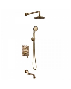 Смеситель Lemark Jasmine LM6622B для ванны и душа встраиваемый с дополнит. 1-функц. лейкой, бронза