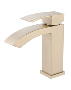 Смеситель ABBER Wasserfall AF8610G для раковины, золото матовое Abber