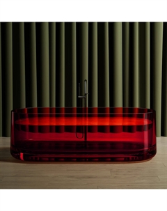 Прозрачная ванна ABBER Kristall AT9708Rubin красная Abber