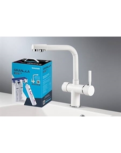 Комплект: Смеситель Granula GR-2088 арктик для кухни + Фильтр Granula ("Барьер ЭКСПЕРТ")