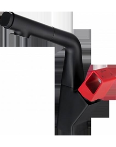 Смеситель Lemark Soul LM6008BR для умывальника/кухни с вытяжным изливом, черный-красный