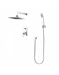 Смеситель Lemark Contest LM5829CW для душа встраиваемый с доп. 1-функц. лейкой, хром/белый