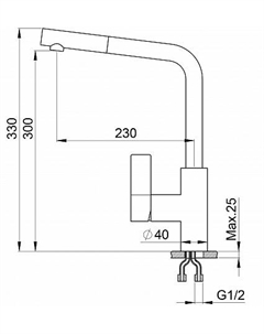 Смеситель Granula GR-2502 антик для кухни