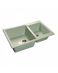 Мойка кухонная GranFest PRACTIK GF-P-780K 2 чаши 780*510 мм салатовый, мрамор Granfest