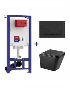 Сет: Инсталляция Lemark PENEDA + смыва BIT чёрн. матовый + унитаз FLOREX чёрн. матовый