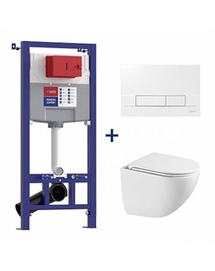 Сет: Инсталляция Lemark PENEDA EXPERT + кнопка смыва BIT бел. глянец + унитаз GLAZER бел. глянец