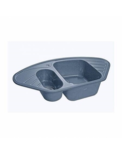 Мойка кухонная GranFest CORNER GF-C-960E угловая 950*505мм графит, мрамор Granfest