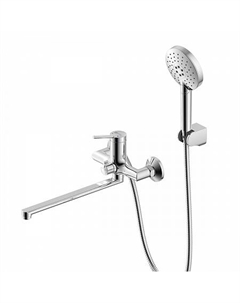 Смеситель Lemark Minima LM3851C универсальный с плоским поворотным изливом 350 мм, хром