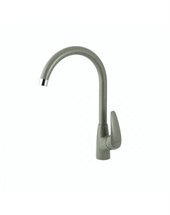 Смеситель Lemark Linara LM0405PGS для кухни с высоким поворотным изливом, серый шёлк