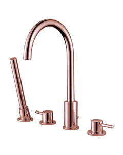 Смеситель ABBER Wasser Kreis AF8113RG на борт ванны, розовое золото Abber