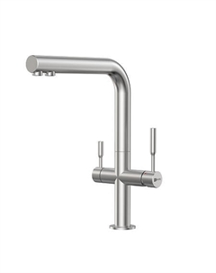 Смеситель Lemark Expert LM5063S для кухни с подключением к фильтру питьевой воды, сталь