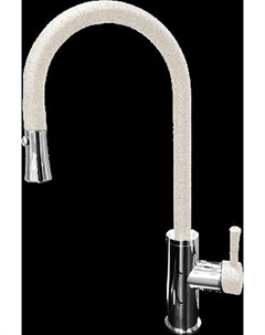 Смеситель GranFest для кухни Выдвижная лейка U-обр. D-35 mm (белый) Granfest