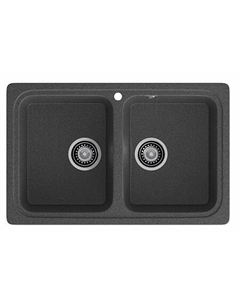 Мойка кухонная GranFest STANDART GF-S-780K 2 чаши 780*510 мм графит, мрамор Granfest