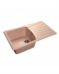 Мойка кухонная GranFest STANDART GF-S-850L чаша+крыло 850*495мм светло-розовый, мрамор Granfest