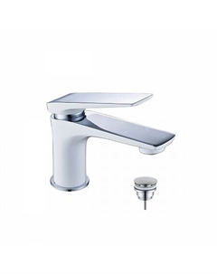 Смеситель Lemark Allegro LM5906CW для умывальника монолитный, хром/белый