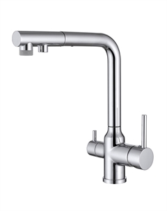 Смеситель ABBER Emotion AF8814 для кухни с подключением фильтра и выдвижной лейкой, хром Abber