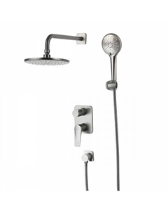 Смеситель Lemark Bronx LM3729GM для душа встраиваемый с дополнительной 3-функц. лейкой, графит