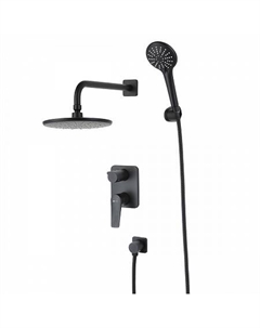 Смеситель Lemark Bronx LM3729BL для душа встраиваемый с дополнительной 3-функц. лейкой, черный
