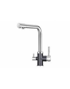 Смеситель Granula GR-3015 шварц для кухни