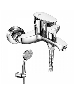 Смеситель Lemark Nero LM0214C для ванны, с коротким изливом, дивертор с кер. пласт, хром