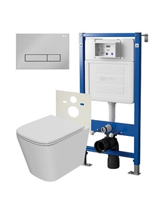 Нов.арт PN48410C (45122 вместо 45120)+ Клавиша Меркурий, хром, PN44831C + Унитаз Ника PN41081 Point