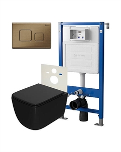 Нов.арт PN48402BB (45122 вместо 45120)+ Клавиша PN44041BB + Унитаз Меркурий чёрн мат. PN41831BM Point