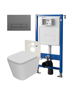 Нов.арт PN48412GM (45122 вместо 45120)+ Клавиша Меркурий графит. PN44831GM + Унитаз Ника PN41081 Point