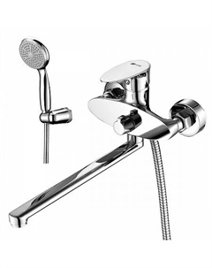 Смеситель Lemark Nero LM0251C универсальный с плоск. изливом 300мм, дивертор с керам. пласт хром