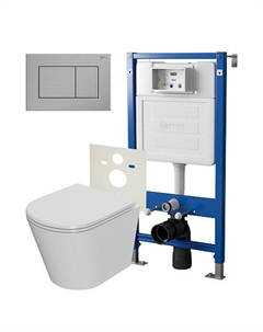 Нов.арт PN48358SB (45122 вместо 45120)+ Клавиша нерж сталь брашир PN44081SB+Унитаз Виктория PN41061 Point