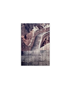 Картина на дереве Великая стена 100х150 см Дом корлеоне