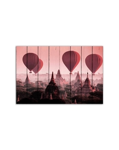 Картина на дереве Воздушные шары 80х120 см Дом корлеоне