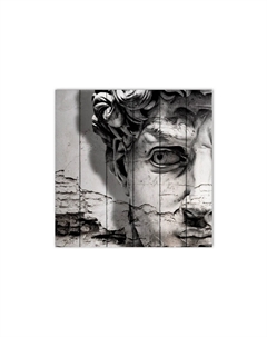 Картина на дереве Двойная экспозиция 2 60х60 см Дом корлеоне