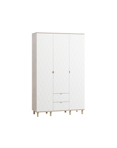 Распашной шкаф Теджонс-3 Diamond Milk Диван.ру