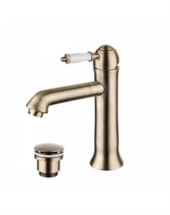 Смеситель Lemark Villa LM4837B для умывальника средний, монол., с донным клапаном клик-клак, бронза