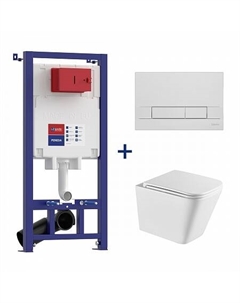 Сет: Инсталляция Lemark PENEDA + кнопка смыва BIT хром глянец + унитаз FLOREX бел глянец