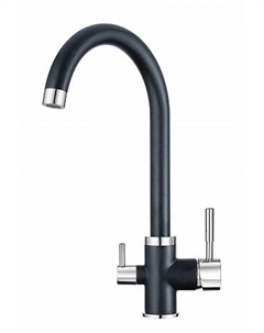 Смеситель Granula GR-2168 шварц для кухни